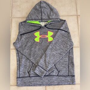 Under Armour Charcoal Hoodie with Neon Accents